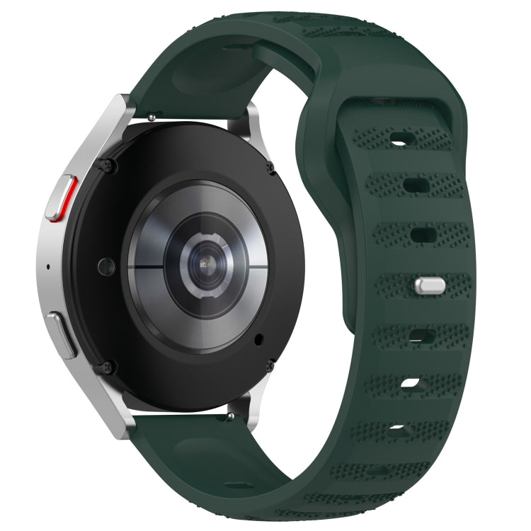 22mm Universal Dots Pattern Silicone Replacement Watch Band(Dark Green)