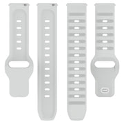 22mm Universal Dots Pattern Silicone Replacement Watch Band(Light Grey)