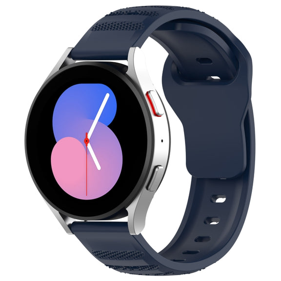 22mm Universal Dots Pattern Silicone Replacement Watch Band(Midnight Blue)