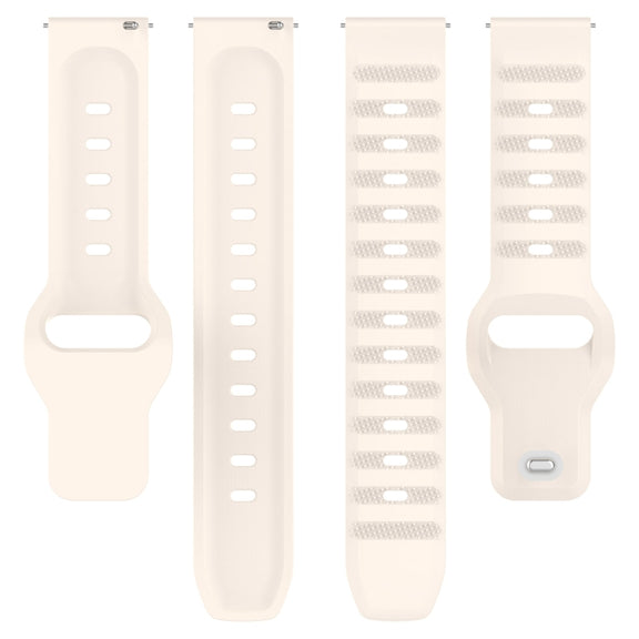 22mm Universal Dots Pattern Silicone Replacement Watch Band(Starlight Color)