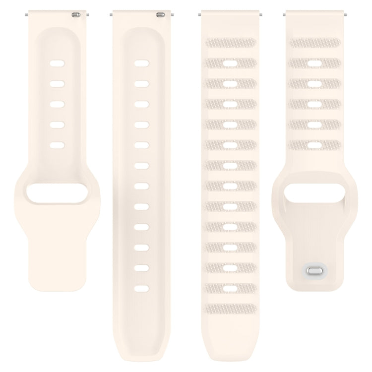 22mm Universal Dots Pattern Silicone Replacement Watch Band(Starlight Color)