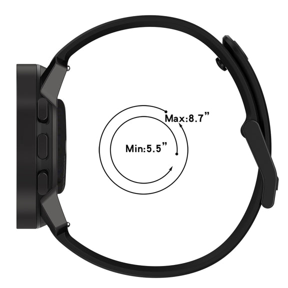 For Suunto 9 Peak Pro / Suunto Vertical Silicone Replacement Watch Band(Black)