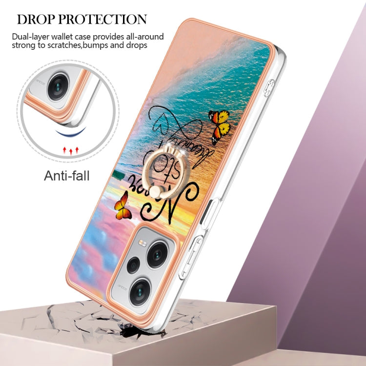For Xiaomi Redmi Note 12 Pro+ Global Electroplating IMD TPU Phone Case with Ring(Dream Butterfly) - free shipping - PMC TechLife - Order now!