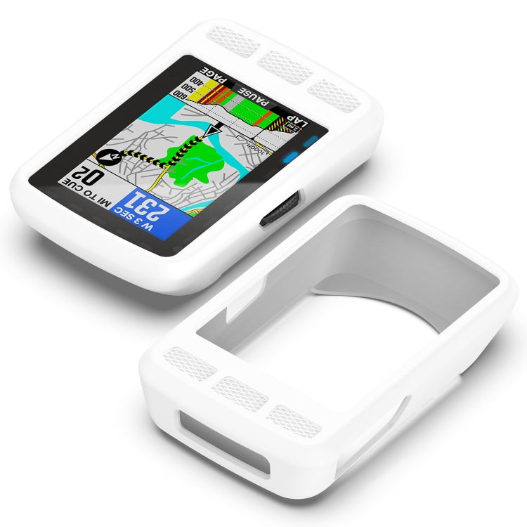 For Wahoo Elemnt Roam WFCC4 Stopwatch Silicone Protective Case(White)
