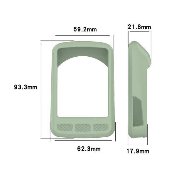 For Wahoo Elemnt Roam WFCC4 Stopwatch Silicone Protective Case(Green)