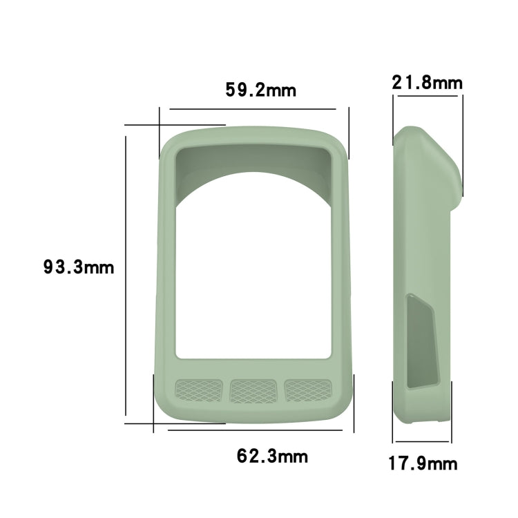 For Wahoo Elemnt Roam WFCC4 Stopwatch Silicone Protective Case(Green)
