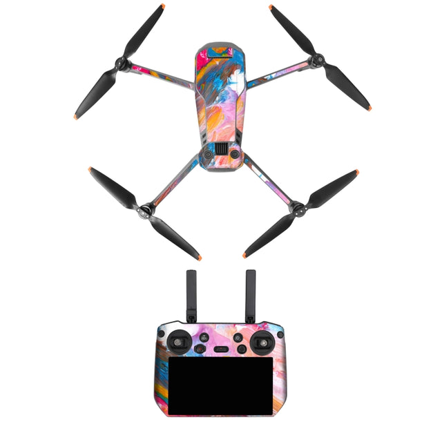 For DJI Mavic 3 Pro / RC Pro Sunnylife Drone Body Remote Control Decorative Stickers Set(Pink Cloud)