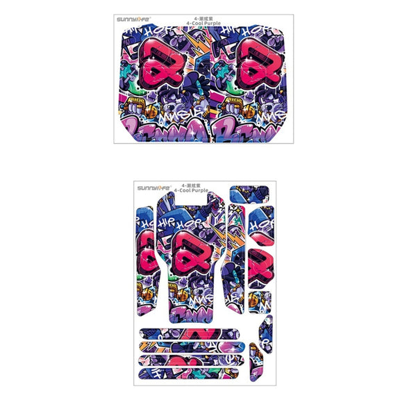 For DJI Mavic 3 Pro / RC Pro Sunnylife Drone Body Remote Control Decorative Stickers Set(Cool Purple)