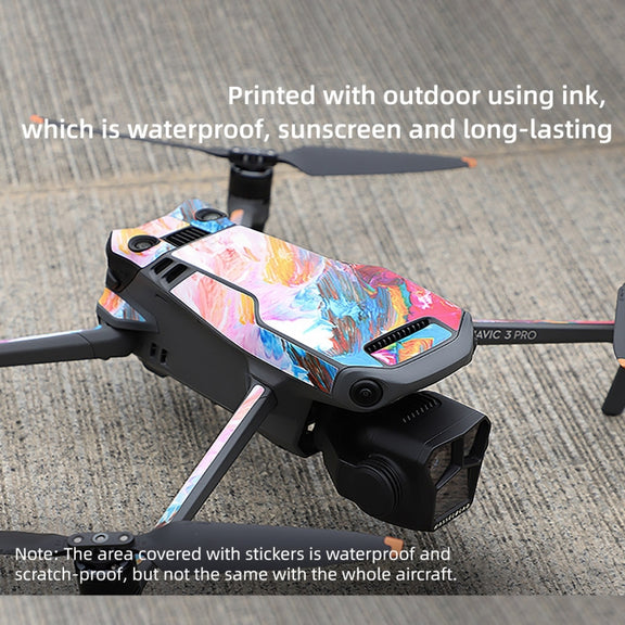 For DJI Mavic 3 Pro / RC Pro Sunnylife Drone Body Remote Control Decorative Stickers Set(Pink Cloud)