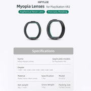 For PlayStation VR2 Hifylux Myopia Glasses Aspherical Resin Lens(-5.0D)