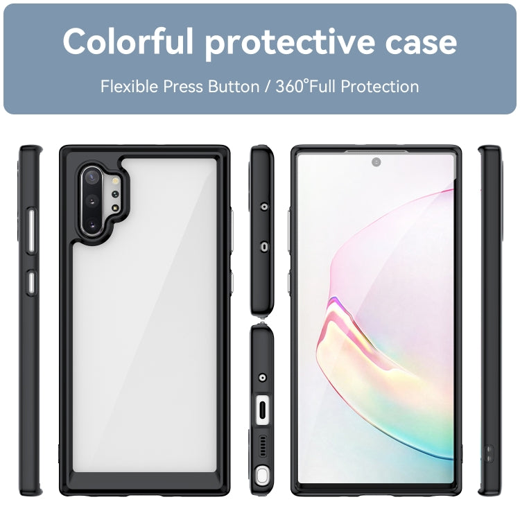 For Samsung Galaxy Note10+ Colorful Series Acrylic + TPU Phone Case(Black) - free shipping - PMC TechLife - Order now!
