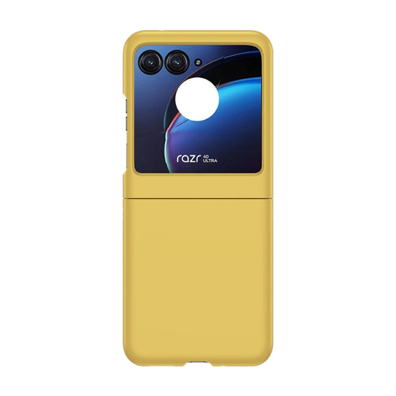 For Motorola Razr 40 Ultra / Moto Razr 2023 Skin Feel PC Phone Case(Lemon Yellow)