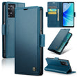 For OPPO A57 4G Global/A57s 4G Global CaseMe 023 Butterfly Buckle Litchi Texture RFID Anti-theft Leather Phone Case(Blue) - OPPO Cases by CaseMe | Online Shopping South Africa | PMC TechLife | Buy Now Pay Later Mobicred