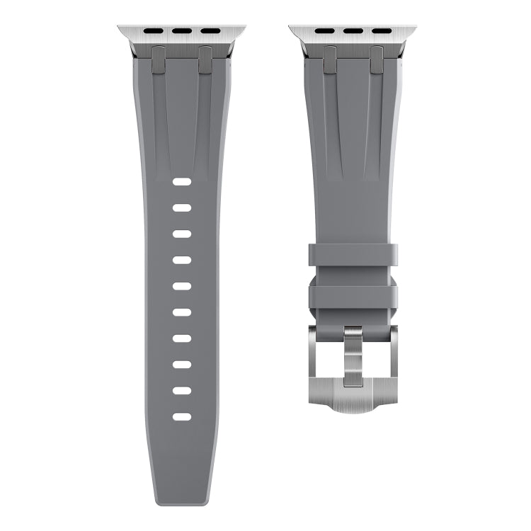 AP Silicone Watch Band For Apple Watch 8 41mm(Silver Grey) - Watch Bands by PMC TechLife | Online Shopping South Africa | PMC TechLife