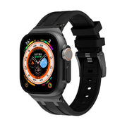 AP Silicone Watch Band For Apple Watch 7 41mm(Black Black)