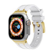 AP Silicone Watch Band For Apple Watch 7 41mm(Gold White) - Watch Bands by PMC TechLife | Online Shopping South Africa | PMC TechLife