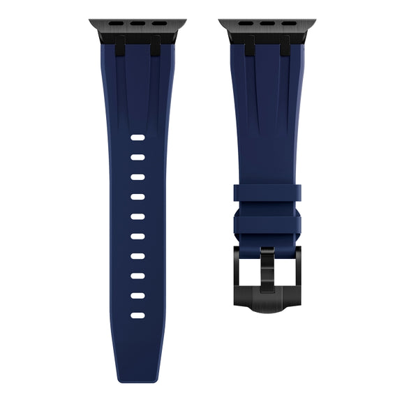 AP Silicone Watch Band For Apple Watch 6 44mm(Black Blue)