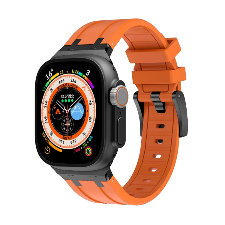 AP Silicone Watch Band For Apple Watch 5 40mm(Black Orange) - Watch Bands by PMC TechLife | Online Shopping South Africa | PMC TechLife