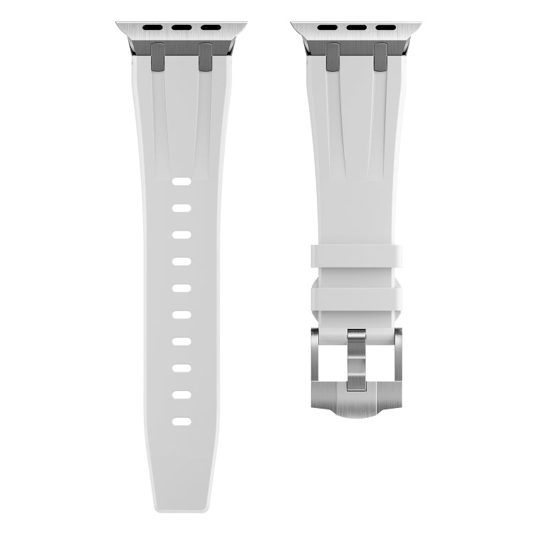 AP Silicone Watch Band For Apple Watch 5 40mm(Silver White) - Watch Bands by PMC TechLife | Online Shopping South Africa | PMC TechLife