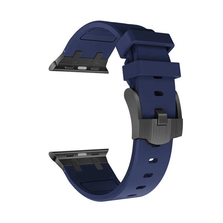 AP Silicone Watch Band For Apple Watch 4 40mm(Black Blue) - Watch Bands by PMC TechLife | Online Shopping South Africa | PMC TechLife