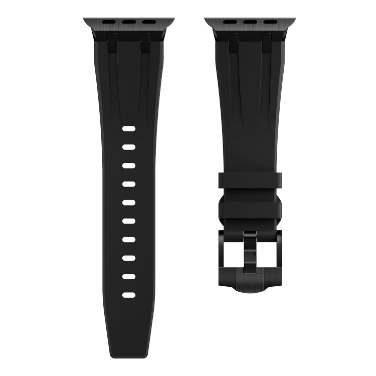 AP Silicone Watch Band For Apple Watch 3 42mm(Black Black) - Watch Bands by PMC TechLife | Online Shopping South Africa | PMC TechLife