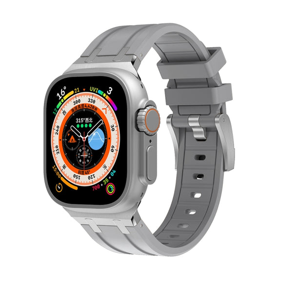AP Silicone Watch Band For Apple Watch 3 42mm(Silver Grey)