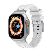 AP Silicone Watch Band For Apple Watch 2 38mm(Silver White)