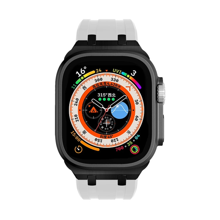 AP Silicone Watch Band For Apple Watch 38mm(Black White) - Watch Bands by PMC TechLife | Online Shopping South Africa | PMC TechLife