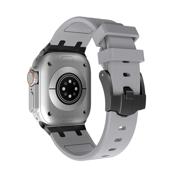 AP Silicone Watch Band For Apple Watch 42mm(Black Grey)