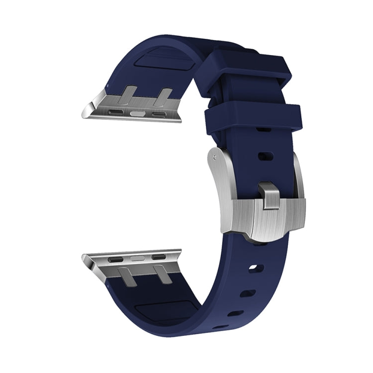 AP Silicone Watch Band For Apple Watch 9 41mm(Black Blue)