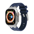AP Silicone Watch Band For Apple Watch 9 41mm(Silver Blue) - Watch Bands by PMC TechLife | Online Shopping South Africa | PMC TechLife