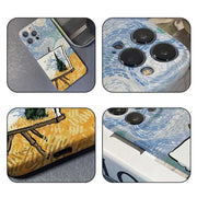 For iPhone 11 Precise Hole Oil Painting Pattern PC Phone Case(Landscape Painting)