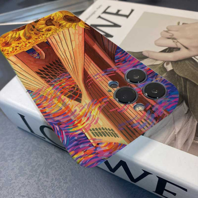 For iPhone 8 Plus / 7 Plus Precise Hole Oil Painting Pattern PC Phone Case(Architectural Painting)