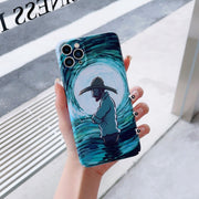 For iPhone SE 2022 / 2020 / 8 / 7 Precise Hole Oil Painting Pattern PC Phone Case(Thinker)