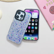 For iPhone 13 Noctilucent Light Drip Glue Shockproof Phone Case(White)