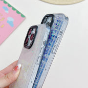 For iPhone 13 Pro Noctilucent Light Drip Glue Shockproof Phone Case(Green)