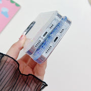 For iPhone 13 Noctilucent Light Drip Glue Shockproof Phone Case(White)