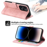For Xiaomi Redmi Note 12 Turbo 5G/Poco F5 Dierfeng Dream Line TPU + PU Leather Phone Case(Pink)