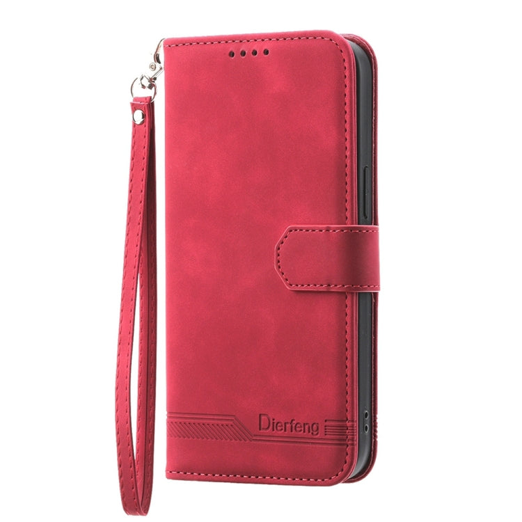 For Xiaomi Redmi Note 13 Pro+ Dierfeng Dream Line TPU + PU Leather Phone Case(Red) -  by PMC TechLife | Online Shopping South Africa | PMC TechLife | Buy Now Pay Later Mobicred