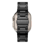Double Rows Metal Watch Band For Apple Watch SE 2022 44mm(Black)