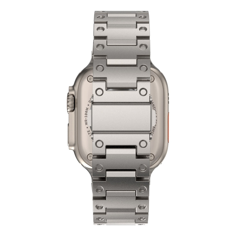 Double Rows Metal Watch Band For Apple Watch SE 44mm(Titanium) - Watch Bands by PMC TechLife | Online Shopping South Africa | PMC TechLife