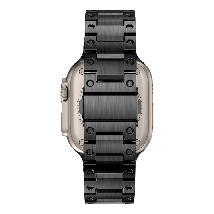 Double Rows Metal Watch Band For Apple Watch 42mm(Black) - Watch Bands by PMC TechLife | Online Shopping South Africa | PMC TechLife