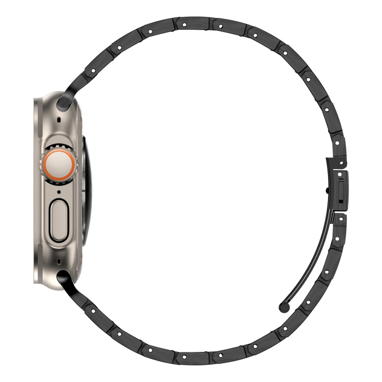 Double Rows Metal Watch Band For Apple Watch SE 2023 44mm(Black) - free shipping - PMC TechLife - Order now!