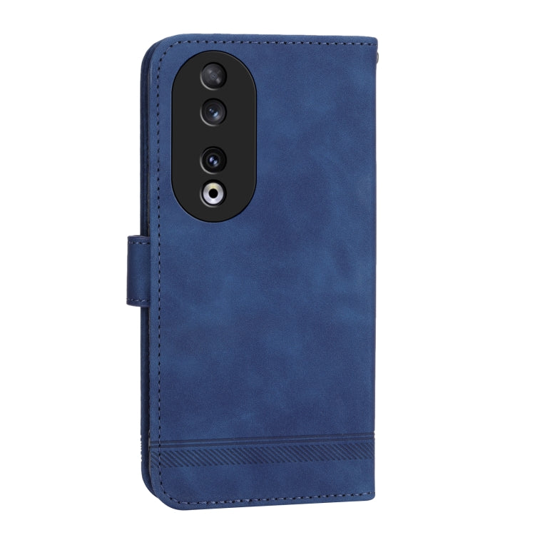 For Honor 90 5G Dierfeng Dream Line TPU Hybrid PU Leather Phone Case(Blue) - free shipping - PMC TechLife - Order now!