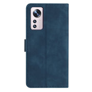 For Xiaomi 12 Lite Seven Butterflies Embossed Leather Phone Case(Blue)
