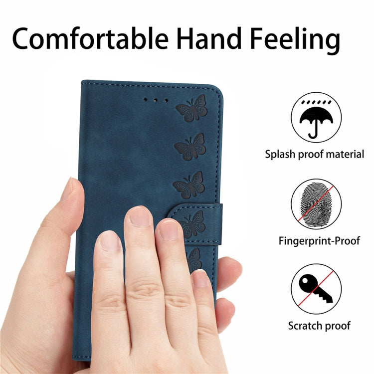 For Xiaomi 13 Pro Seven Butterflies Embossed Leather Phone Case(Blue)