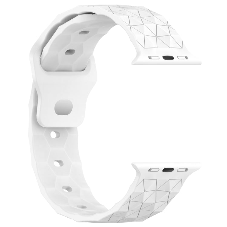 Football Texture Silicone Watch Band For Apple Watch 8 41mm(White) - Watch Bands by PMC TechLife | Online Shopping South Africa | PMC TechLife