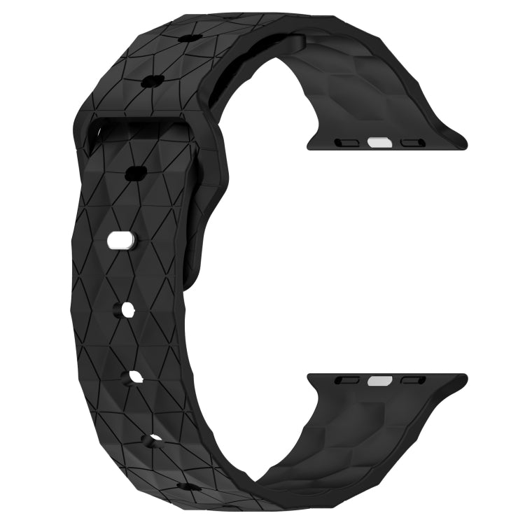 Football Texture Silicone Watch Band For Apple Watch SE 2022 40mm(Black)