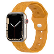 Football Texture Silicone Watch Band For Apple Watch SE 2022 40mm(Yellow) - Watch Bands by PMC TechLife | Online Shopping South Africa | PMC TechLife