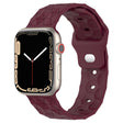 Football Texture Silicone Watch Band For Apple Watch SE 2022 40mm(Wine Red) - Watch Bands by PMC TechLife | Online Shopping South Africa | PMC TechLife